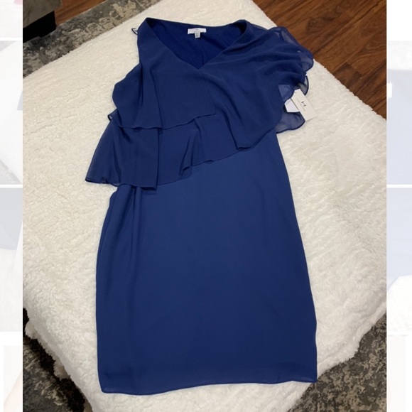 H by Halston Flounce Overlay Dress - Picture 3 of 7